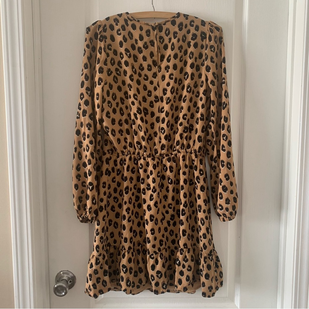 a new day leopard print long sleeve mini dress - Picture 3 of 9